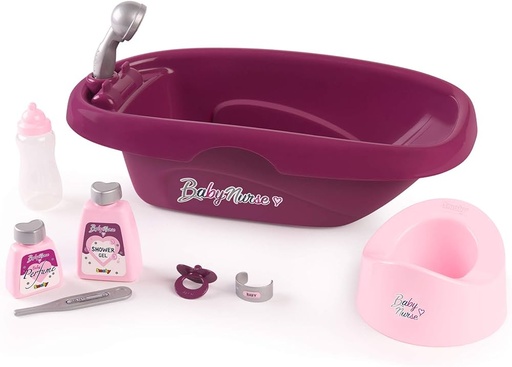 Baby Nurse - Set Baignoire et Accessoires - pour Poupons et Poupées - 8 Accessoires Inclus - 220359